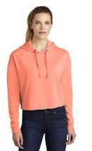 Sport-Tek ® Ladies PosiCharge ® Tri-Blend Wicking Fleece Crop Hooded Pullover